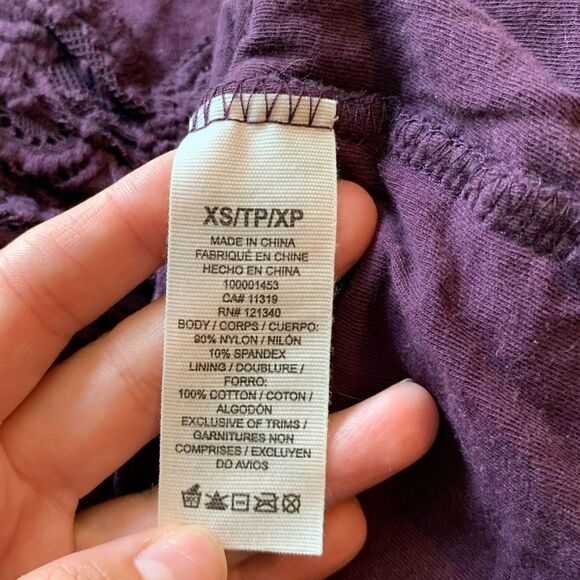 3 for $30! Garage lace purple tee. Size extra small - Picture 4 of 9
